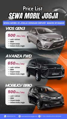 sewa mobil jogja 12 16 jam