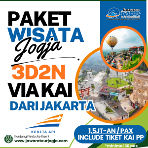 paket wisata jogja 3d2n via kai dari jakarta