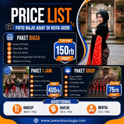 harga foto baju adat kota gede