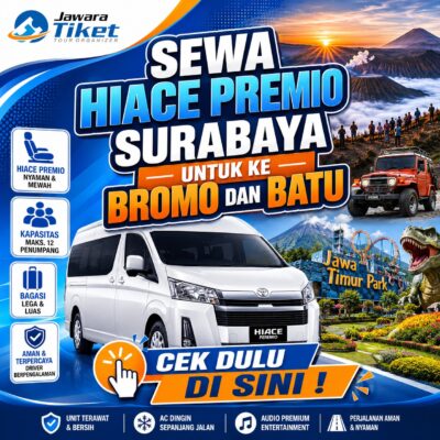Sewa Hiace Premio Surabaya Untuk ke Bromo dan Batu
