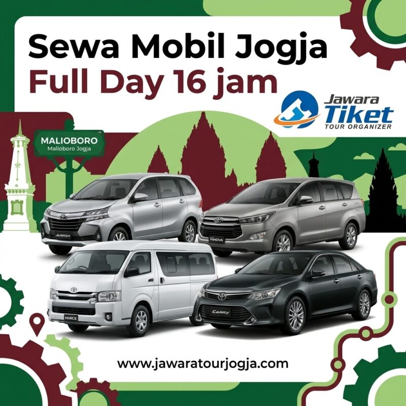 Sewa Mobil Jogja Full Day 16 jam