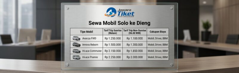 Sewa Mobil Solo ke Dieng