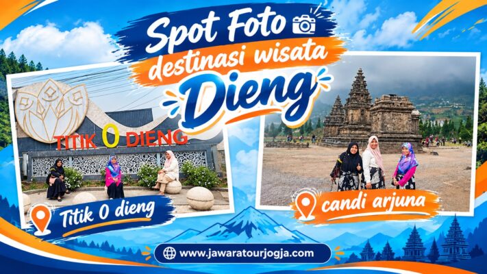 spot foto destinasi wisata dieng candi arjuna titik Nol dieng
